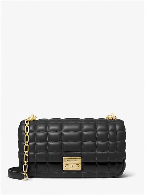 michael kors tribeca large quilted leather shoulder bag|Tribeca Large Quilted Leather Shoulder Bag .